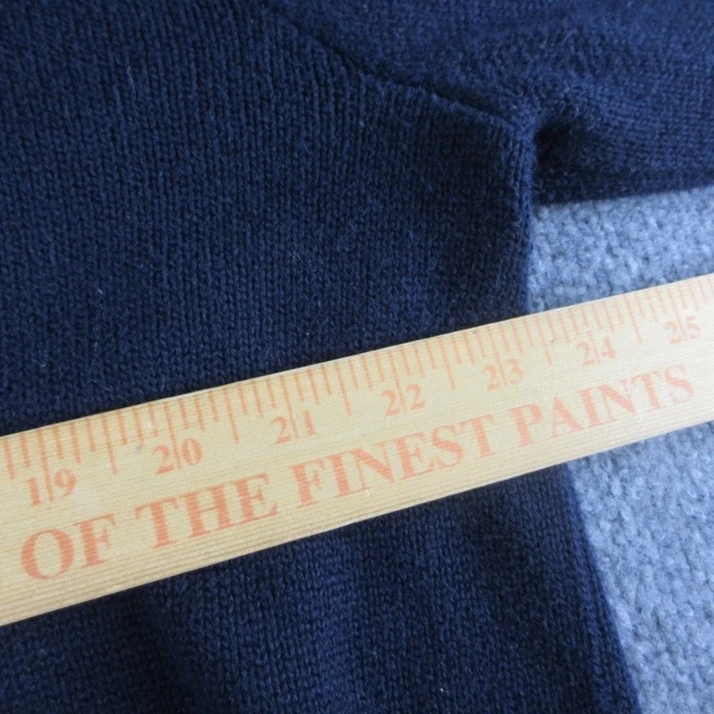 Polo Ralph Lauren Sweater Mens XL Blue 1/4 Zip Mock Neck Pullover Cotton Preppy